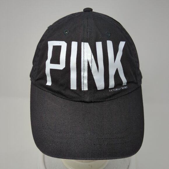 PINK Victoria's Secret Slideback Hat Black One Size Adjustable 6 Panel - Picture 2 of 9